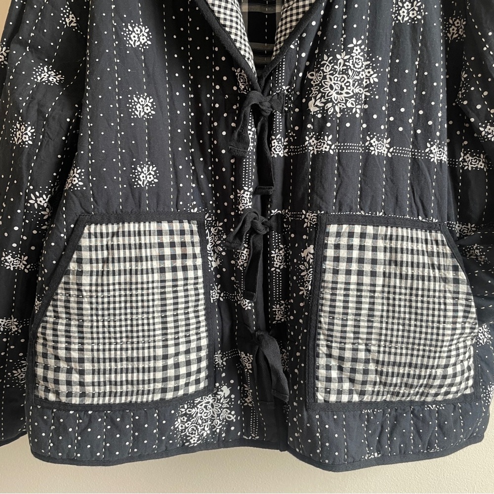 THE GREAT. Checkered Black and White Blazer - Picture 7 of 14